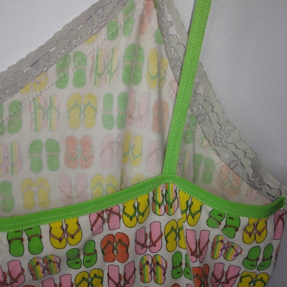 Popsi Lingerie Y2K Flip Flops Lime Nightie L - Picture 3 of 7